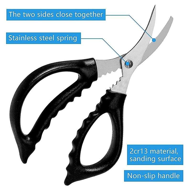 7 Pcs Seafood Tools Set Includes 2 Crab Crackers, 2 Lobster Shells