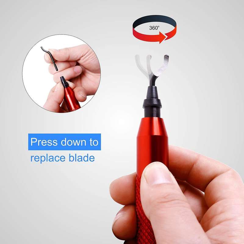 21 High-speed Steel Rotary Burr Removal Blades for Wood Red