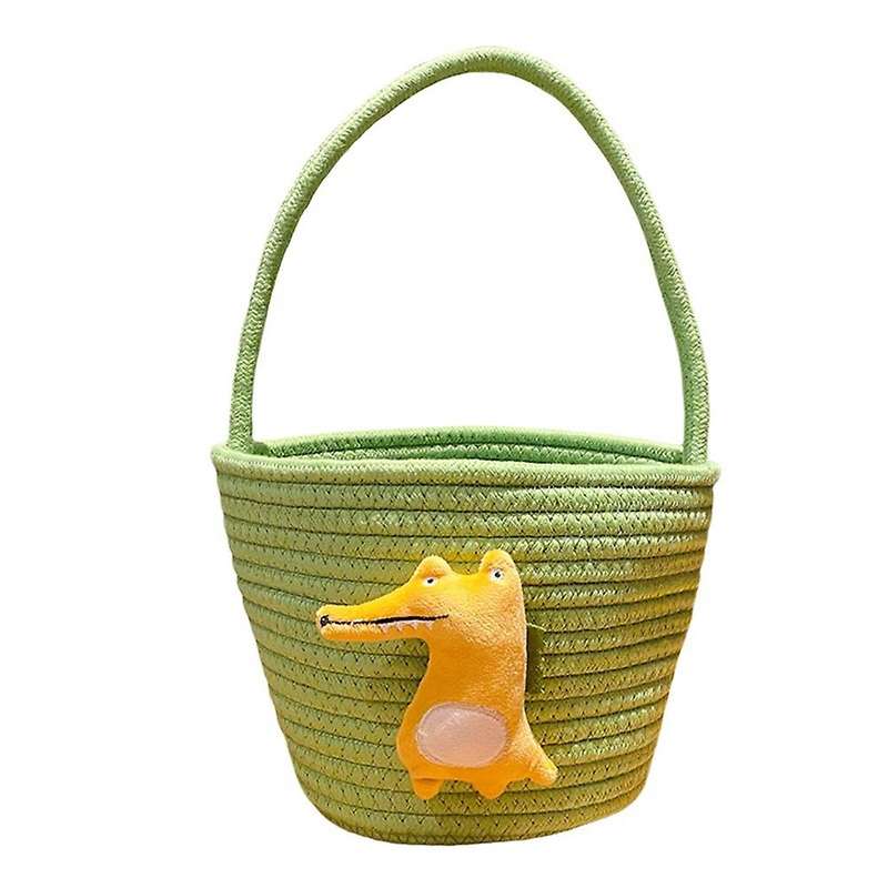 Hamper Cotton Rope Woven Basket Hand-held Gift Basket Alligator C