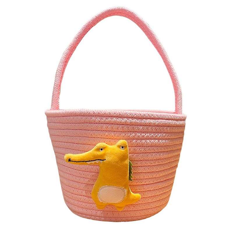 Hamper Cotton Rope Woven Basket Hand-held Gift Basket Alligator B