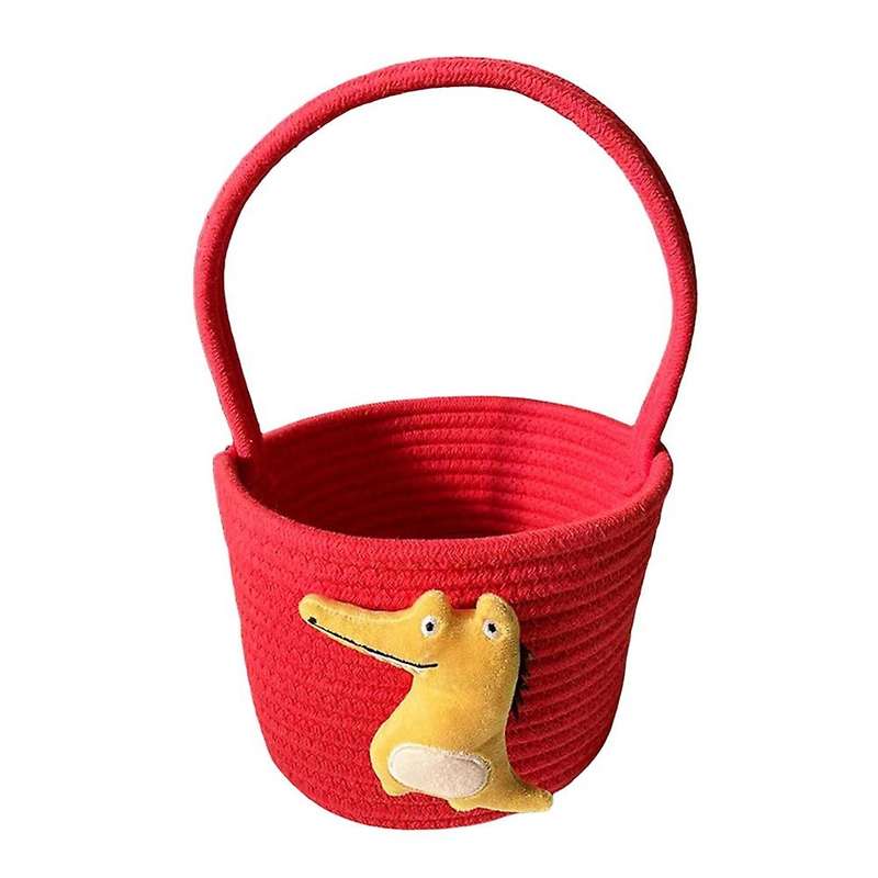 Hamper Cotton Rope Woven Basket Hand-held Gift Basket Alligator D