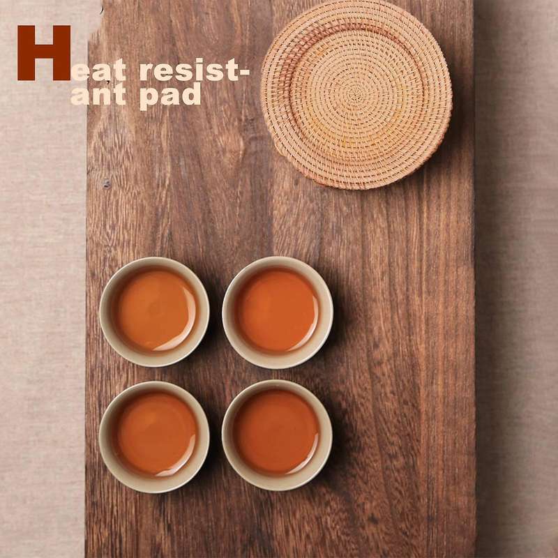 Handwoven Rattan Coasters,pot Holder for Table,heat Resistant Mats