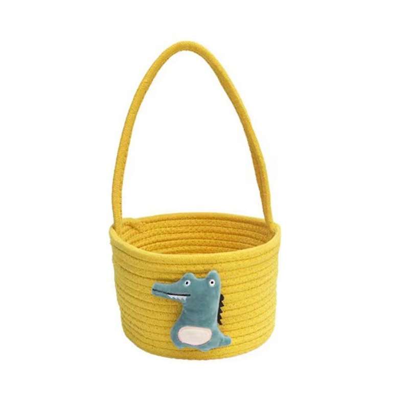 Hamper Cotton Rope Woven Basket Hand-held Gift Basket Alligator A