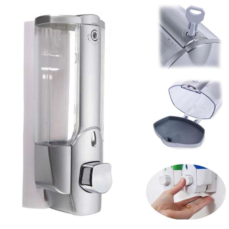 2x 350ml Wall Mount Soap Bathroom Shower Shampoo Dispenser Home