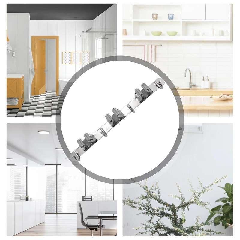 Broom Mop Holder, Stainless Steel Heavy Duty Wall Mount Storage