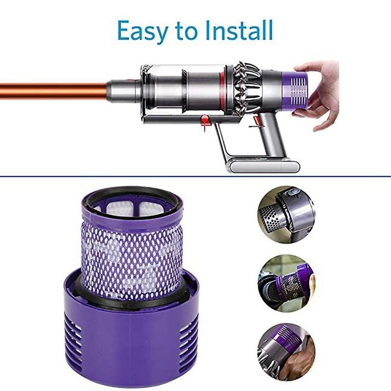 2 Pcs Washable Reusable Hepa Filter for Dyson V10 Sv12 Cyclone Animal