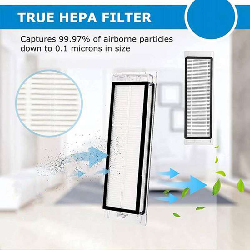 Hepa Filter Side Main Brush Mop Cloth for Xiaomi Roborock S50 S55 S60