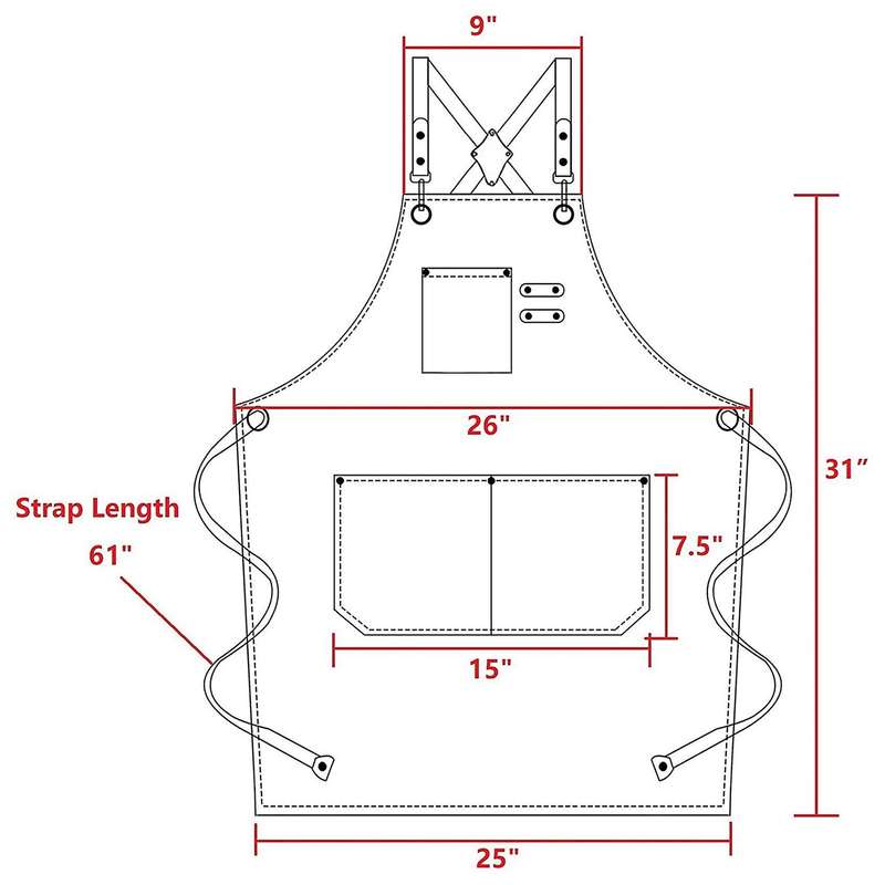 Cotton Cross Apron with Adjustable Straps& Pockets,m to Xxl (grey)