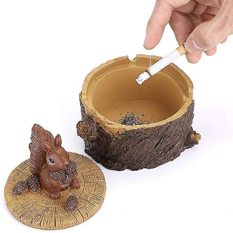Ashtrays with Lid for Cigarettes, Resin Ashtray for Indoor Outdoor