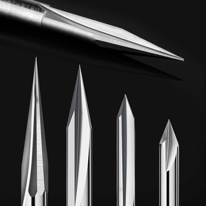 Cnc Router Bits Set 1/4 Shank, Profile Bit, Tungsten Steel - 4pcs