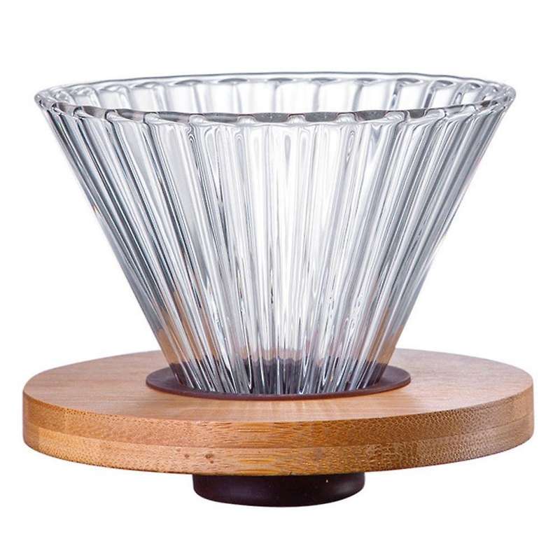 Coffee Dripper Glass Funnel Drip Coffee Maker Filter Transparent E
