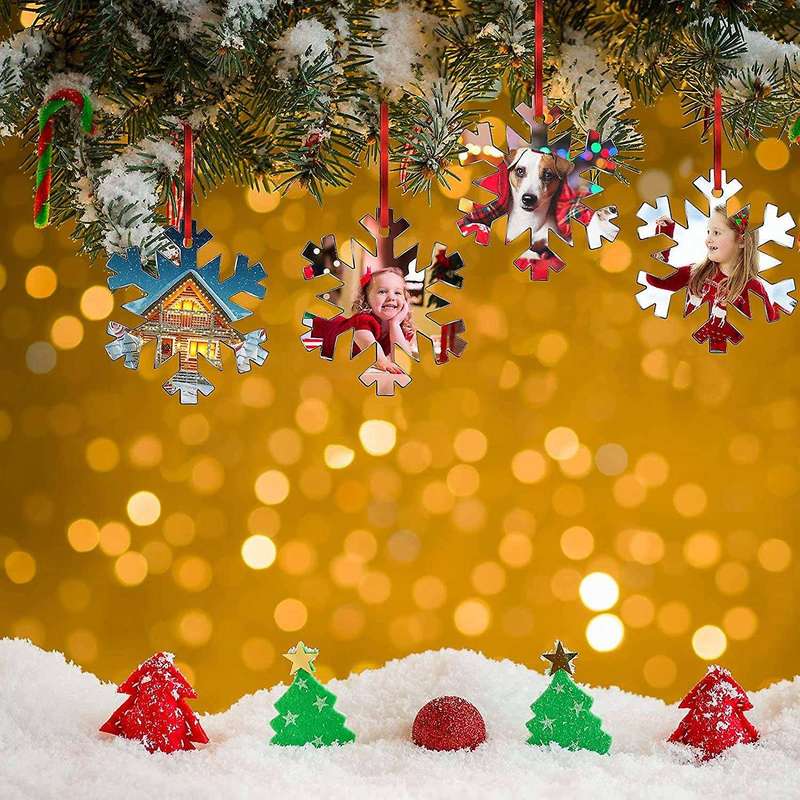 Christmas Ornament Blank Diy Blank Clear with Hole for Diy Craft