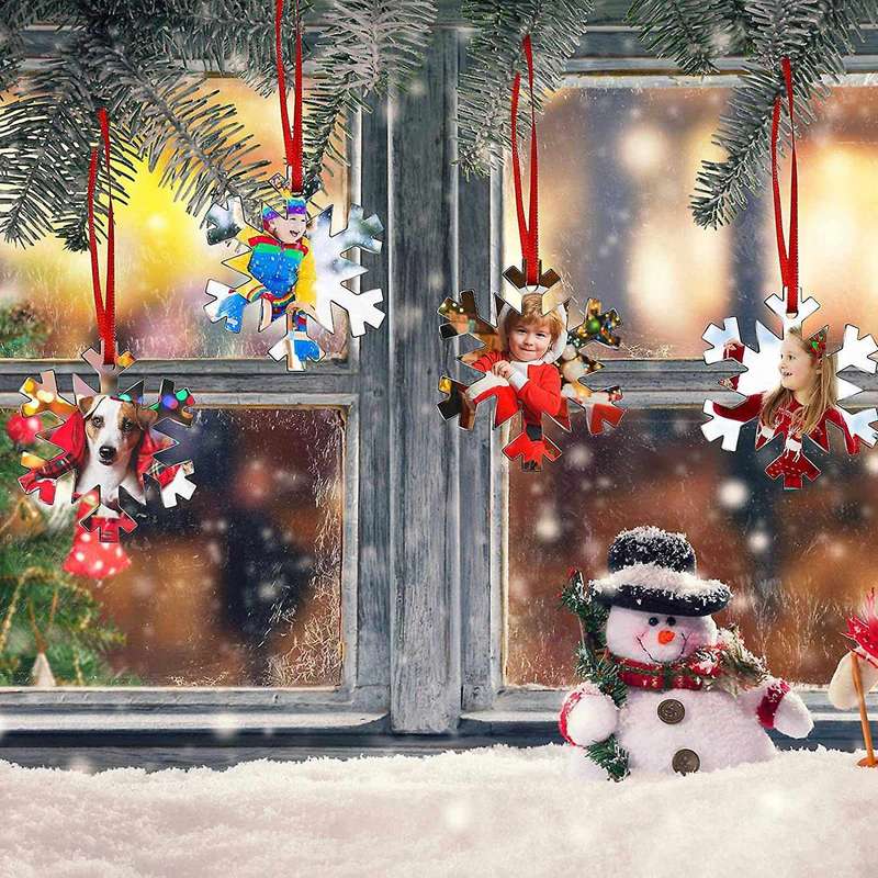 Christmas Ornament Blank Diy Blank Clear with Hole for Diy Craft