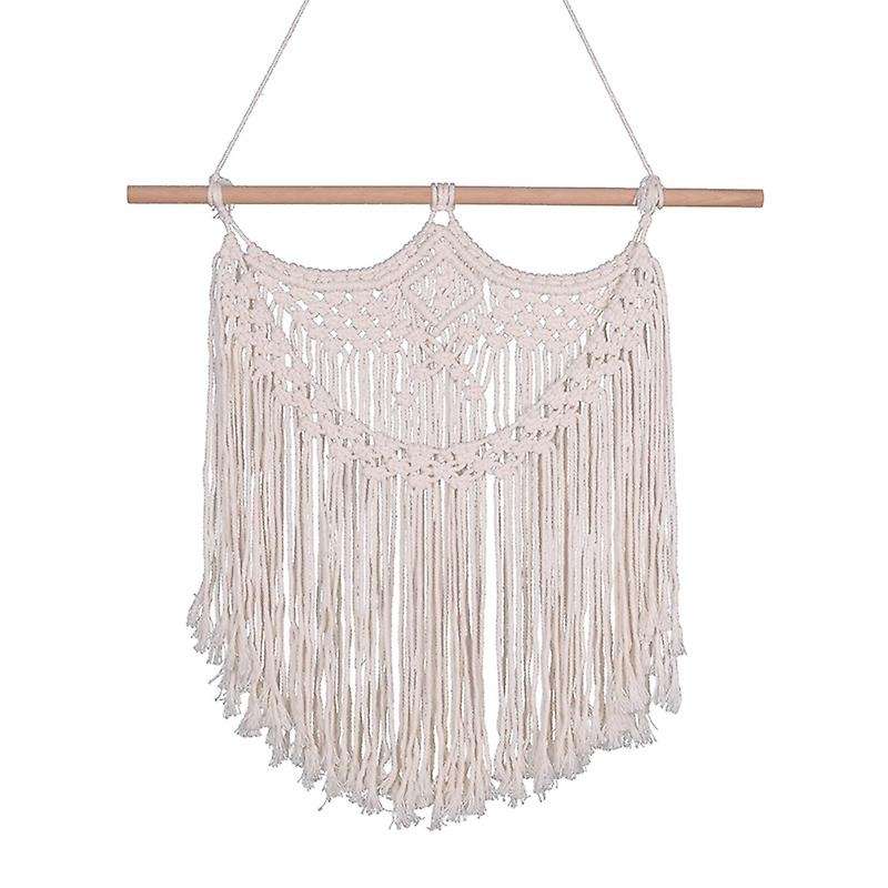 Wall Hanging Hand Knotted Tapestry with Tassel - Boho Home Decoration
