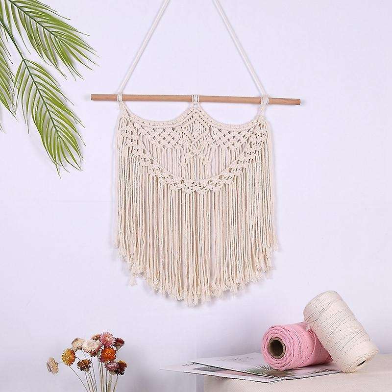Wall Hanging Hand Knotted Tapestry with Tassel - Boho Home Decoration