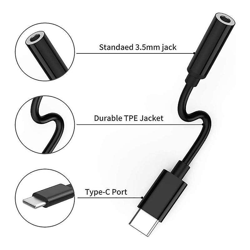Type-c to 3.5mm Audio Adapter, Usb Type C to 3.5mm Headphone Jack