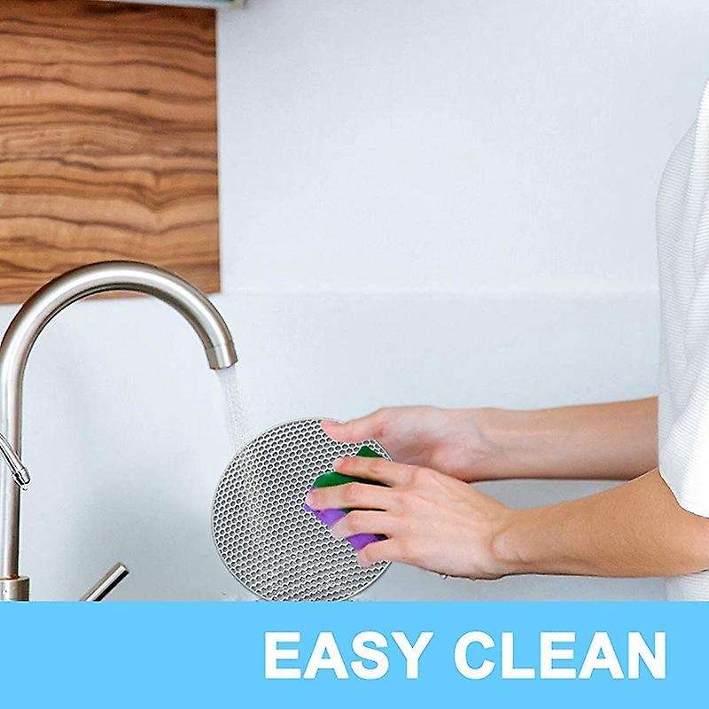 4 Pcs Extra Thick Silicone Trivet Mats: Trivets for Hot Dishes Gray