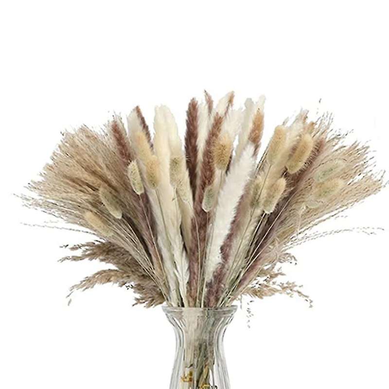 Pampas Grass 85pcs Dried Pampas Grass Decor -boho Home Decor Bouquet