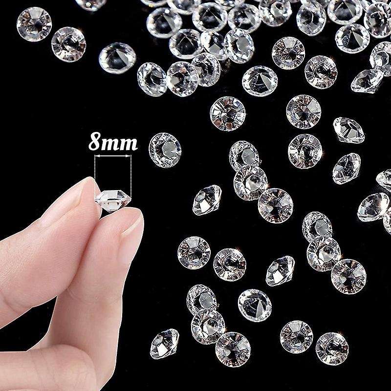 500g Acrylic Crystal Diamond,8mm Wedding Table Confetti Diamond Vase