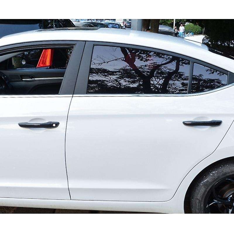 Carbon Fiber Car Door Handle Cover Trim Sticker(2 Buttons)
