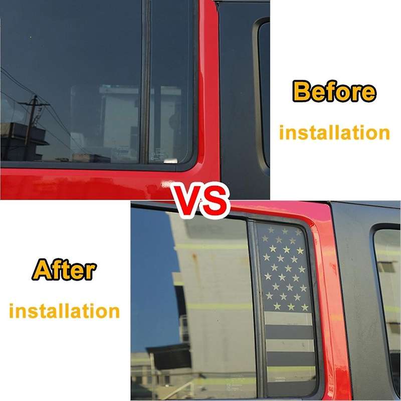 Car Rear Door Triangle Glass Panel Decoration Stickers Pvc Trim