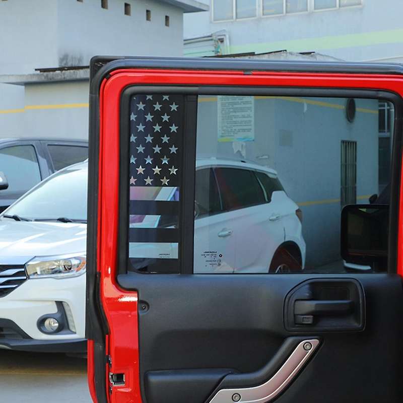 Car Rear Door Triangle Glass Panel Decoration Stickers Pvc Trim