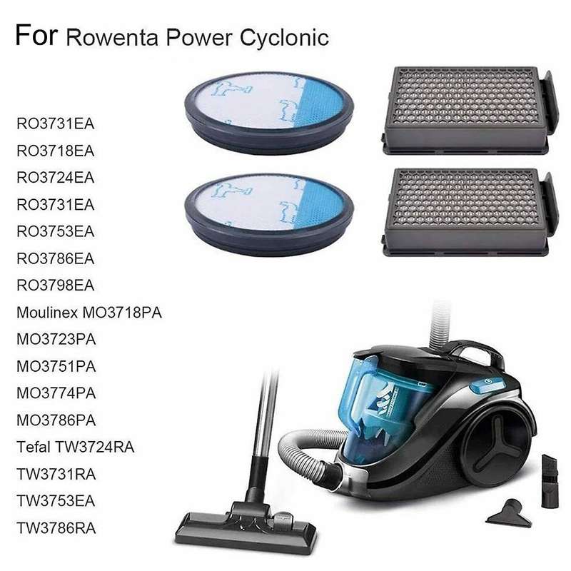 4 Pcs Lamellar Filter Motor Filter for Rowenta Compact Power Cyclonic
