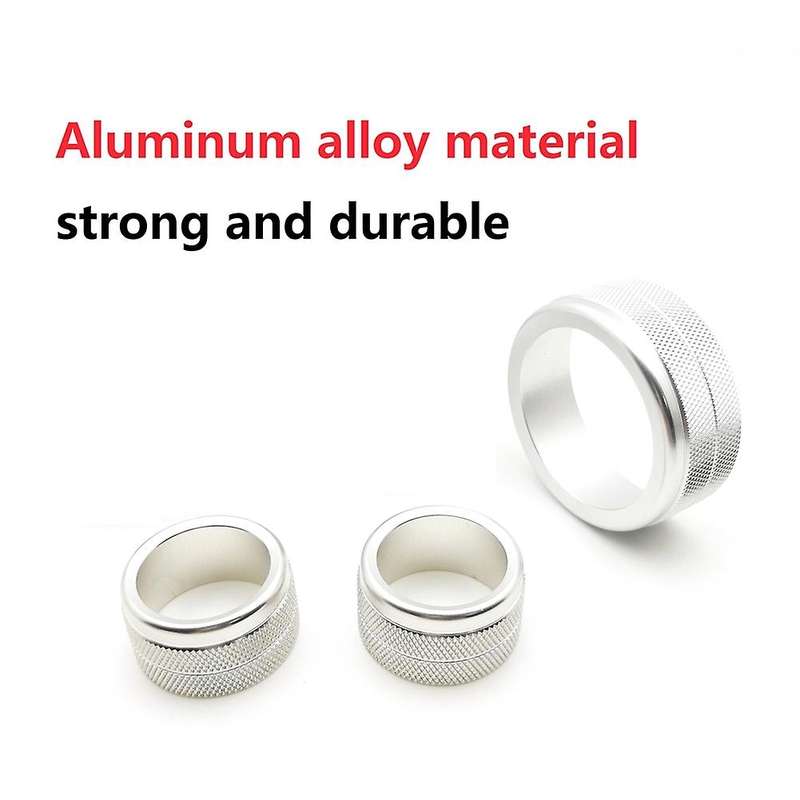Air Conditioner Volume Knob Ring for Toyota -tundra 2014-2021, Silver