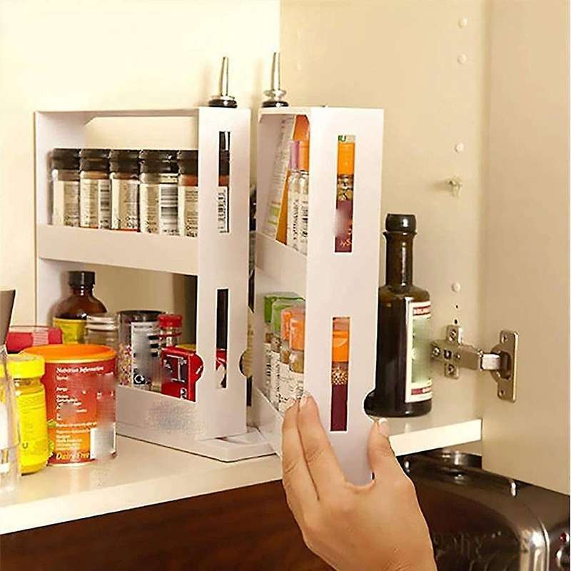 Rotating Spice Rack Seasoning Storage Rack Kitchen Storage Rack