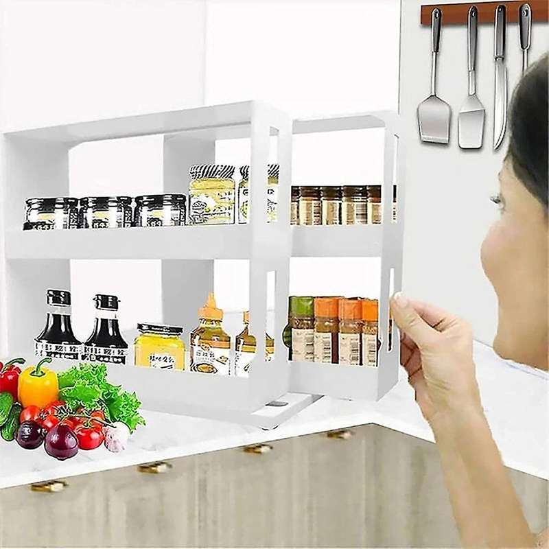 Rotating Spice Rack Seasoning Storage Rack Kitchen Storage Rack