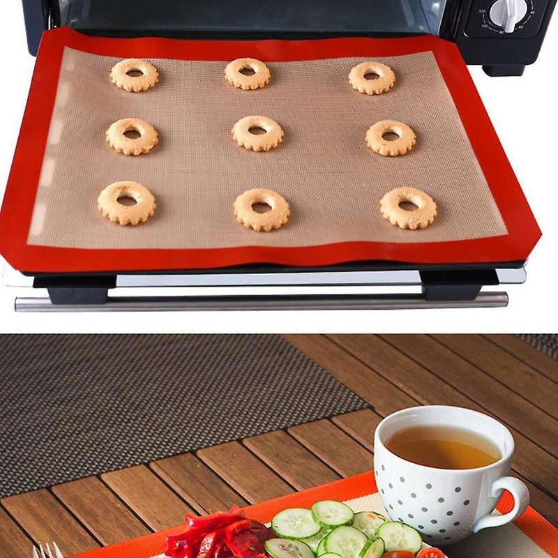 1set Macaron Non-stick Silicone Baking Mat Cookie Pad
