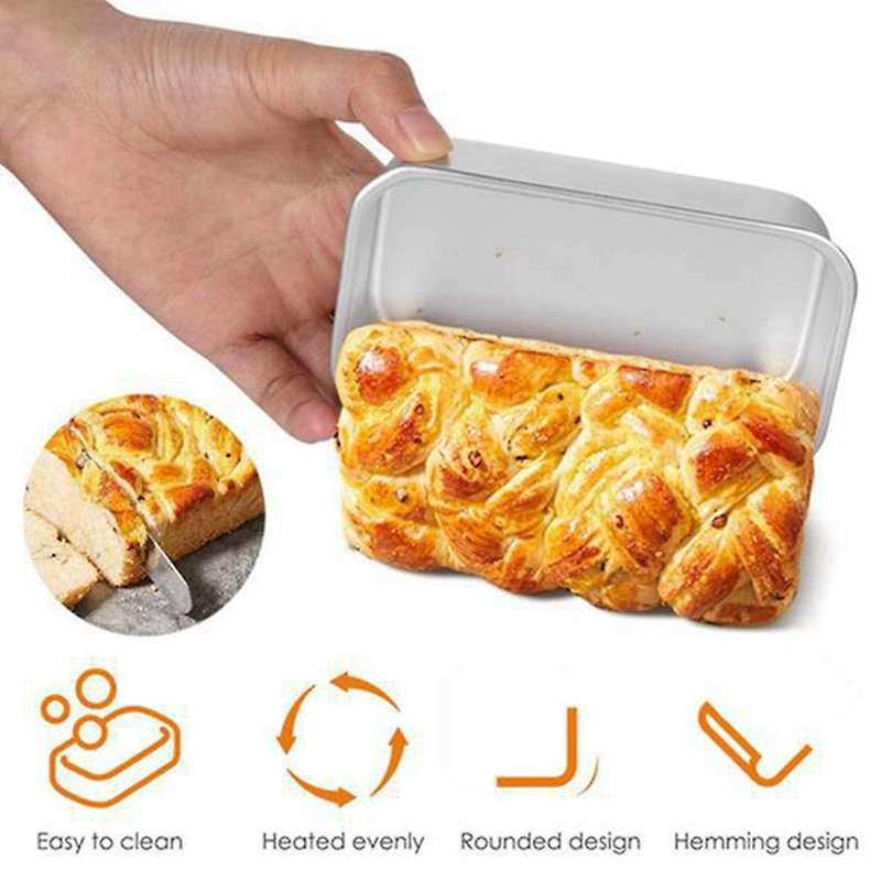 10pcs Aluminum Alloy Loaf Tin Rectangular Bread Mould Baking Tools