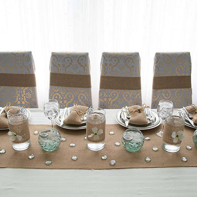 2x Burlap Doily Roll-30cmx275cm. Anti-slip Blanket with Edge Design