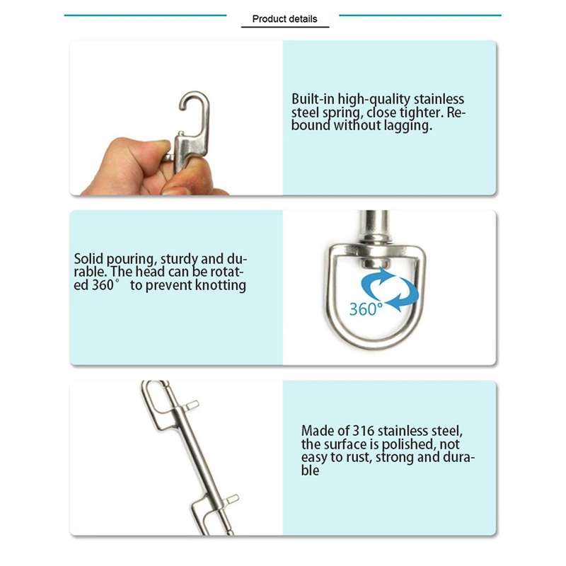 110mm Stainless Steel Diving Bolt Snap Hook Diving Equipment