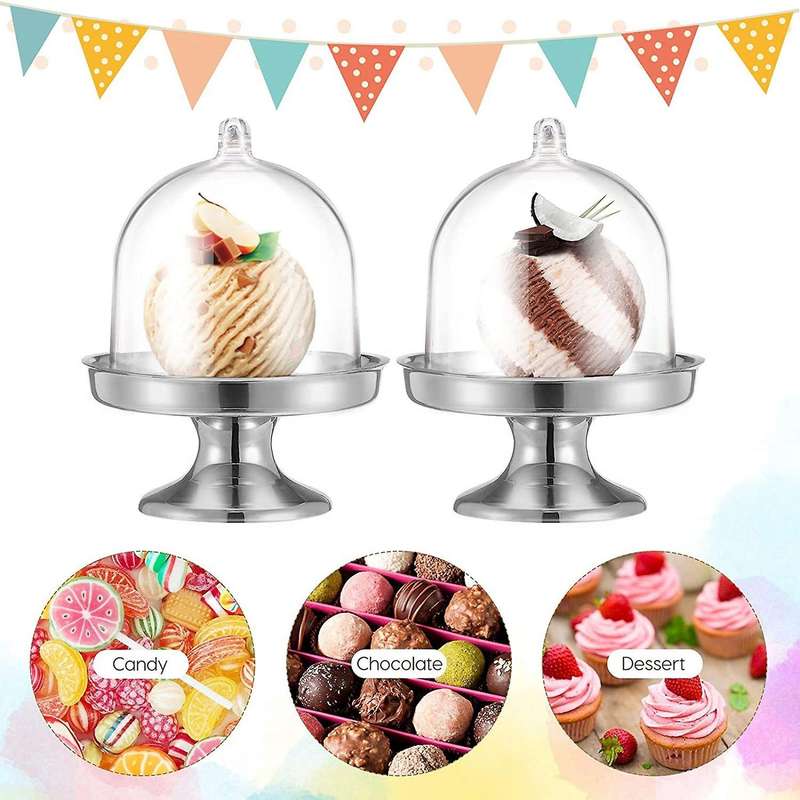 24pcs Mini Cake Stand Dessert Cup Cake Tray Candy Boxes Mini ,b
