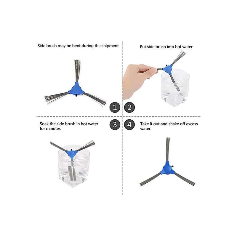 1set Roller Side Brush Filter for Anker Eufy Robot Vacuum Cleaner