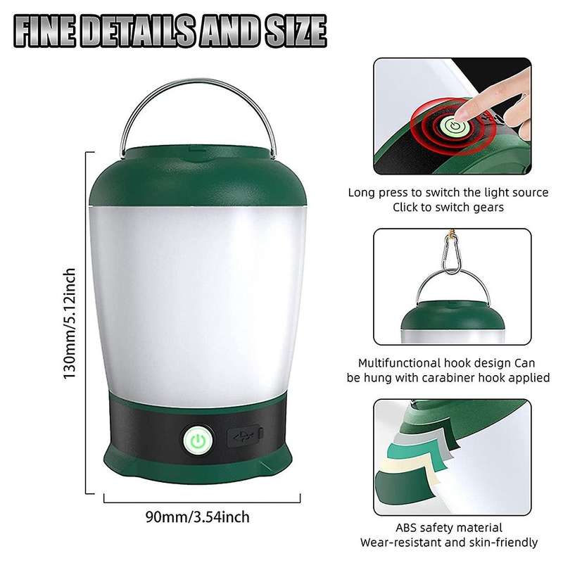Rechargeable Camping Lantern,3 Light Modes,ip65 for Camping,hiking