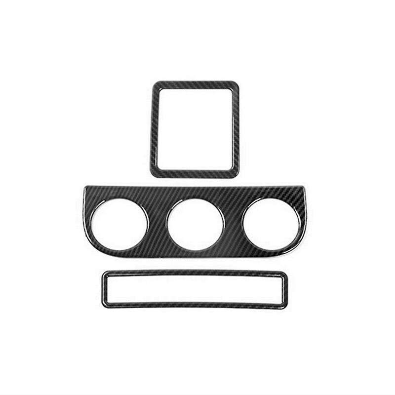 Emergency Light Switch Button Frame Cover Trim, Abs Carbon Fiber