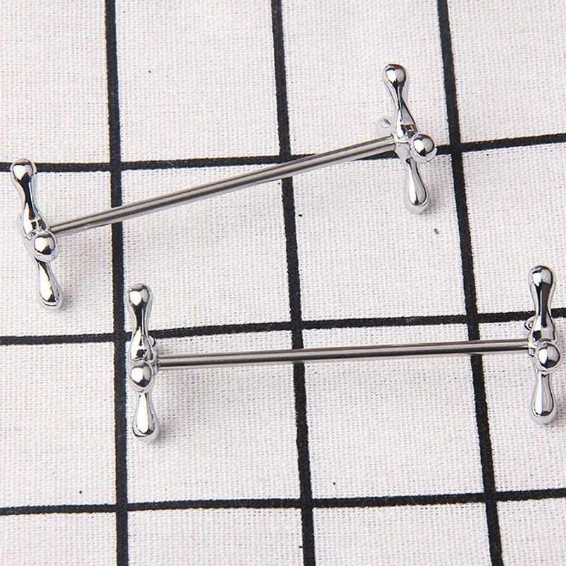 8 Pcs Zinc Alloy Chopsticks Stand Metal Craft Decoration (silver)