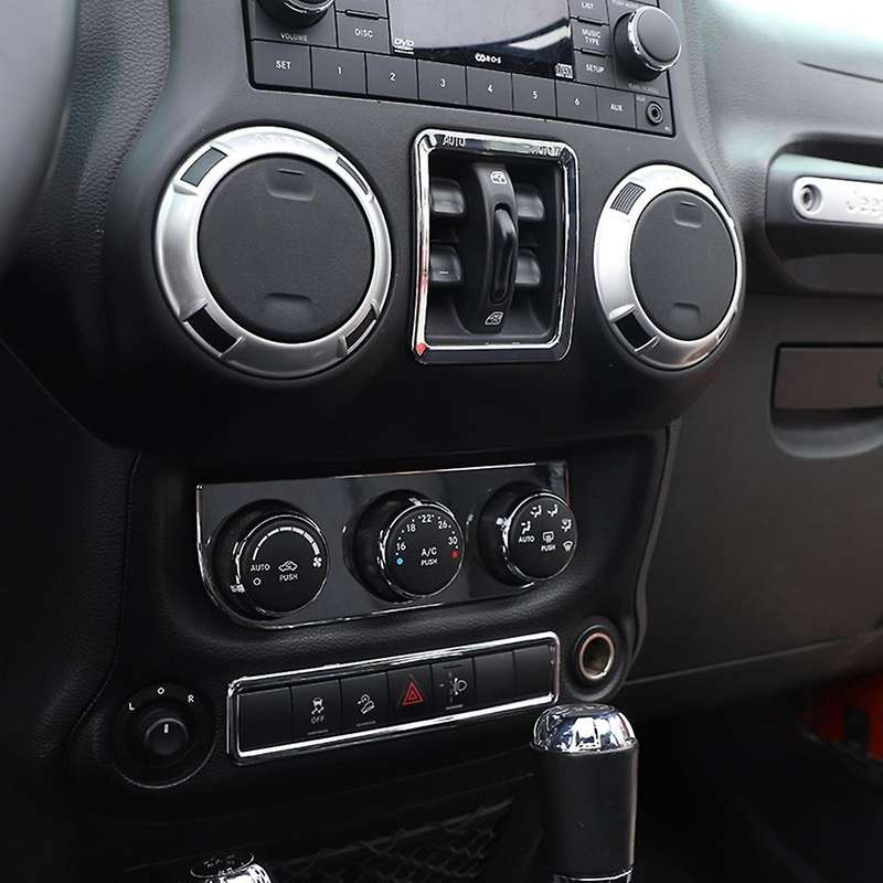 Emergency Light Switch Button Frame Cover Trim, Abs Silver