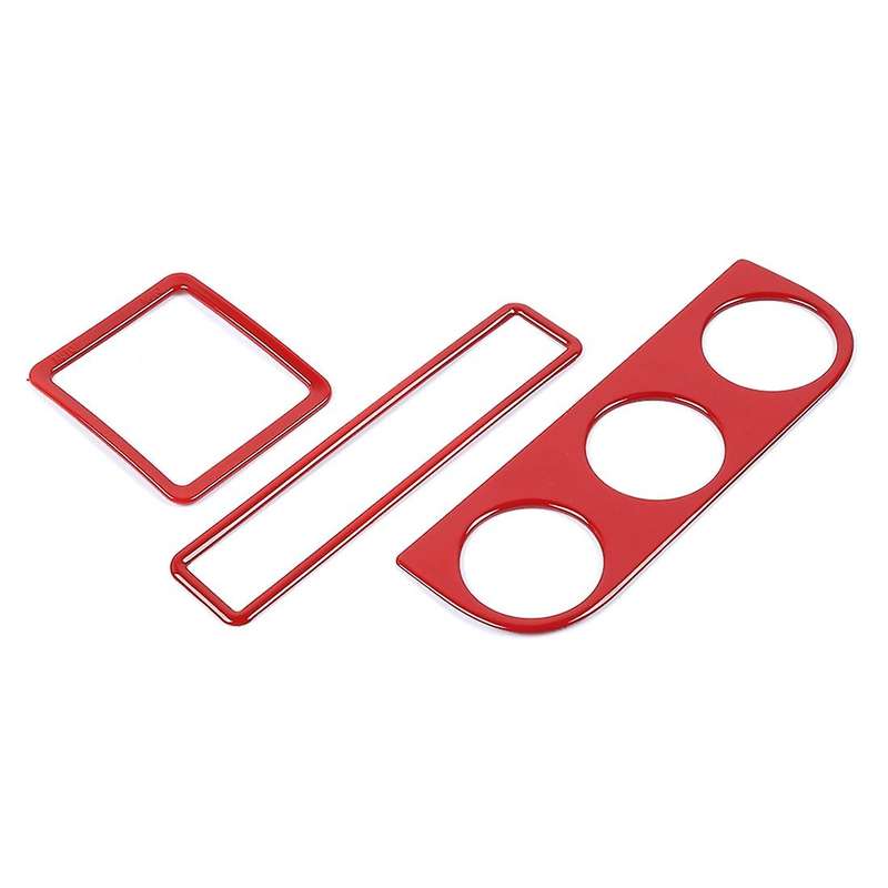 Emergency Light Switch Button Frame Cover Trim, Abs Red