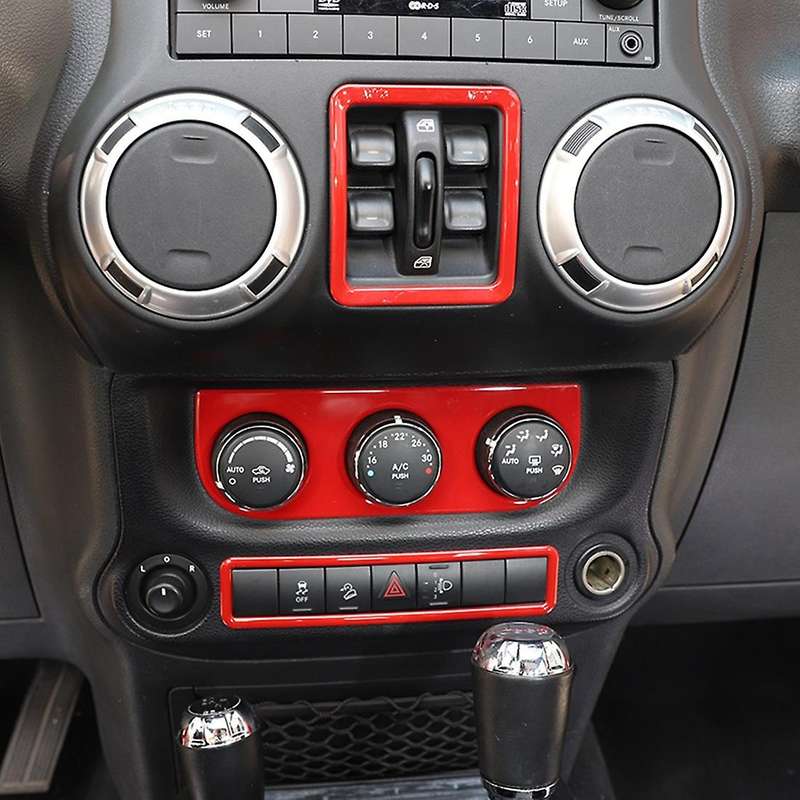 Emergency Light Switch Button Frame Cover Trim, Abs Red