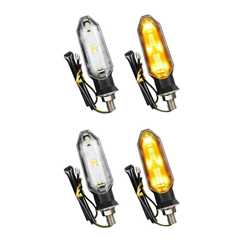 4pcs Universal Led Motorcycle Turn Signal Light Rear Lights Lamp 12v