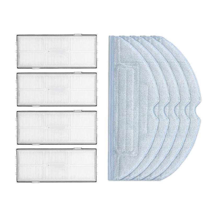 Hepa Filter Side Brush Mop Rag Cloth Replacement Kit for Roborock S7