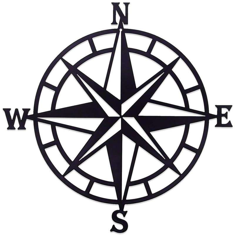 Metal Decorative Nautical Compass Wall Decor Living Room Office Porch