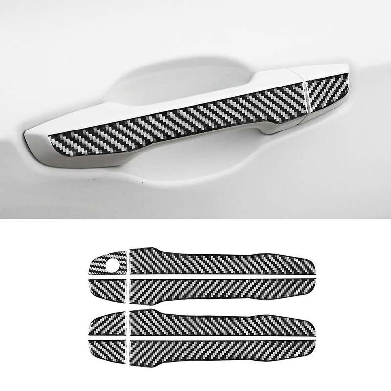Carbon Fiber Car Door Handle Cover Sticker for Honda Crv 2016-2021