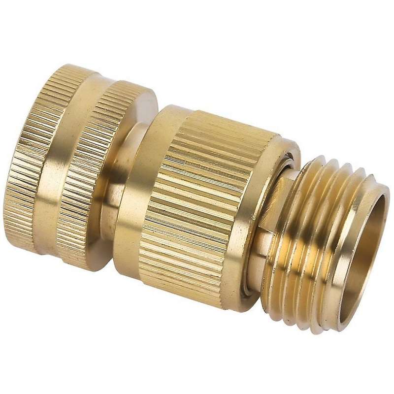 Garden Hose Connect Solid Brass Quick Connector 3/4 Inch Ght (3 Sets)