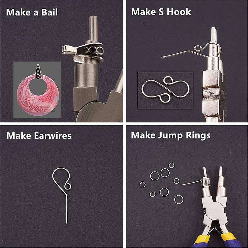 Winding Tool Kit with 6-in-1 Ring Making Pliers for Jewelry Winding