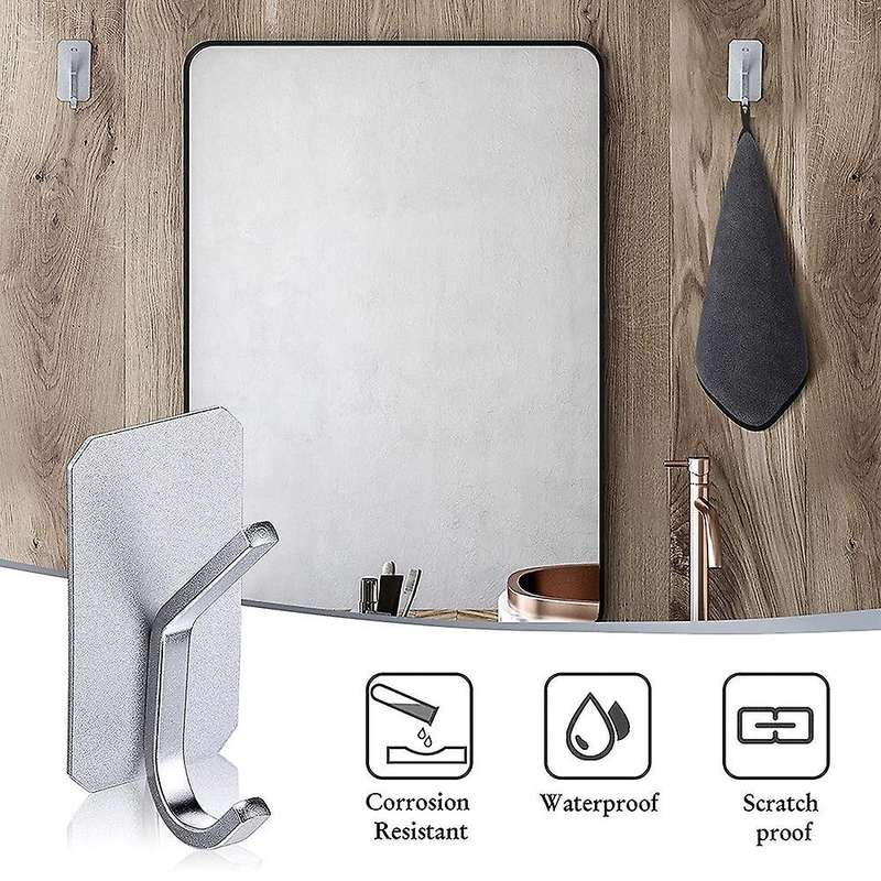 6pcs Self Adhesive Hooks Hat Towel Hooks for Hanging Bedroom Kitchen