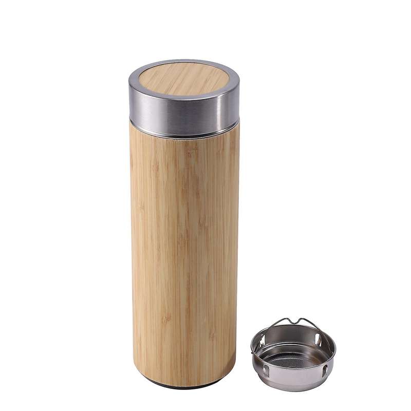 Bamboo 500ml Stainless Steel Liner Vacuum Flask Insulation Bottle